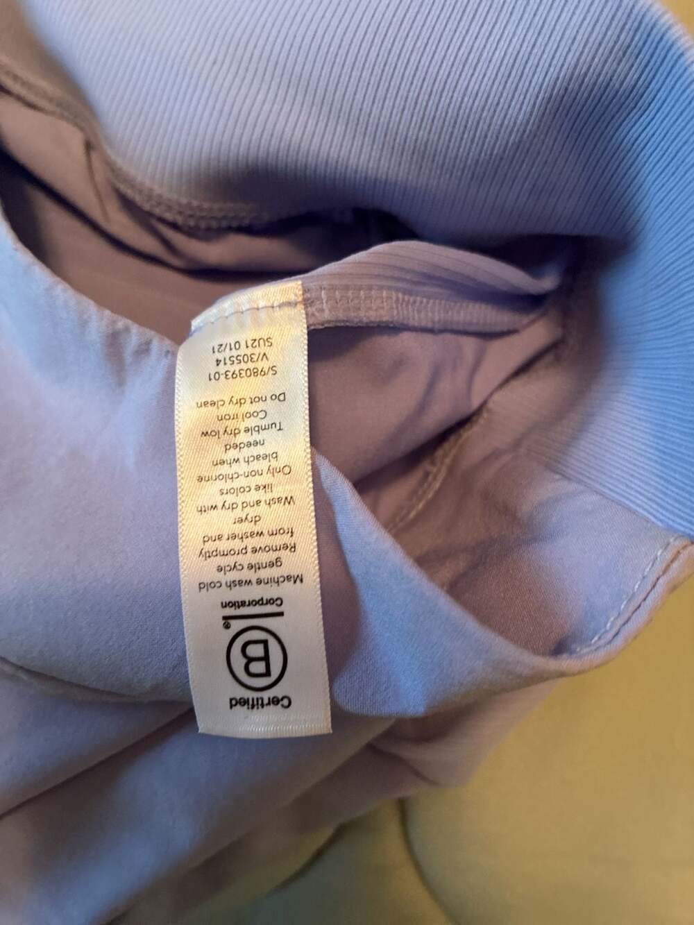 Athleta Brooklyn Short Light Blue Ribbed Waistband Sz 0 A670 - Picture 5 of 10